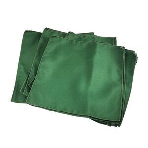 Set Of 12 Green Polyester Drink Napkins 12x12 Inches For Elegant Dining & Events